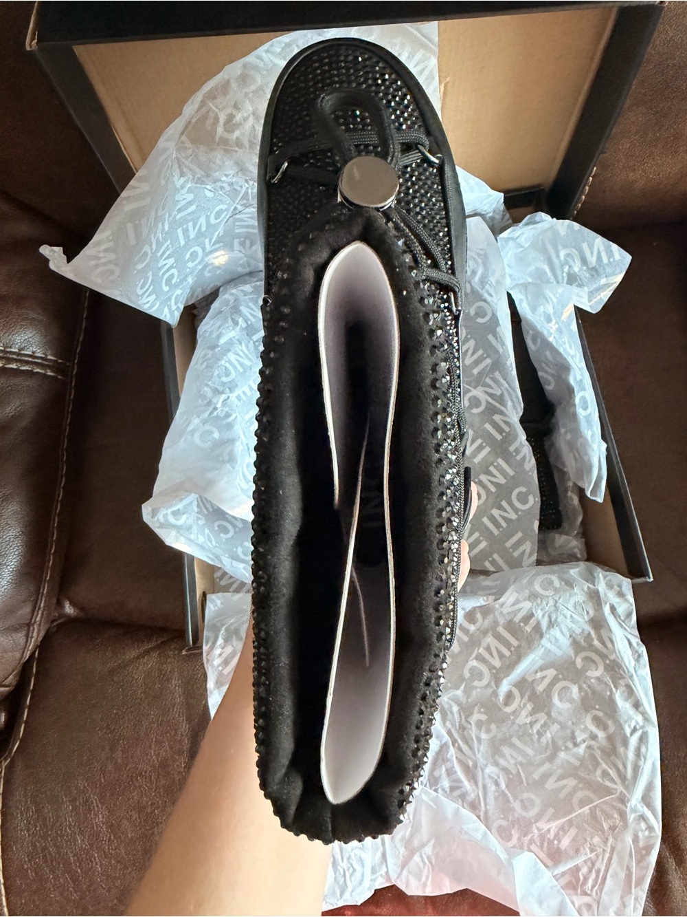 •I.N.C.• “Brooklynnn” Black Platform Rhinestone Pull-On Short Boots >> NIB - Picture 9 of 14
